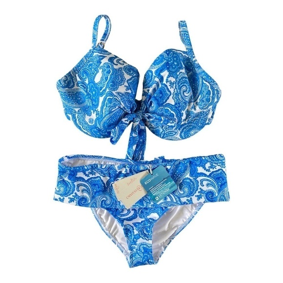 Bravissimo Swimsuit NWT Koh Samui Bikini Top and Fold Brief Bottom - Picture 4 of 10